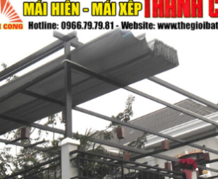 Bạt che nắng, May Ép Bạt Mái Xếp Bạt Kéo Thả Tại Huế Giá Rẻ