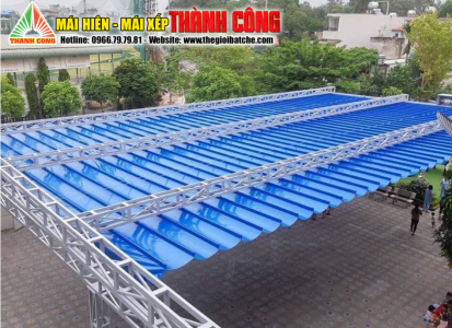 Mái hiên mái xếp mái bạt che Hà Tĩnh gần đây giá rẻ