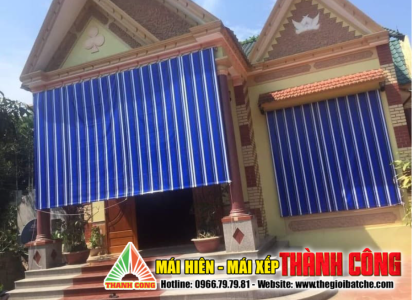 Mái hiên mái xếp di động, bạt che nắng mưa tại Hà Tĩnh giá rẻ