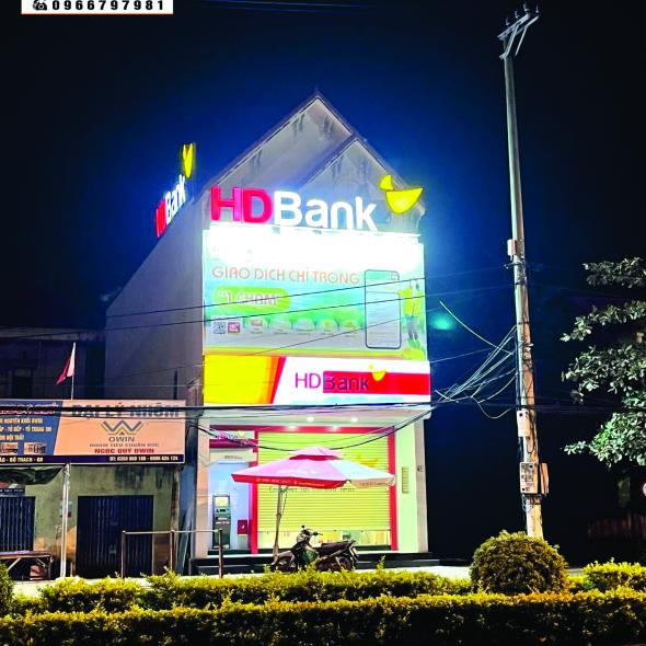 Thi công bảng hiệu cho Ngân hàng HD BANK tại Quảng Bình