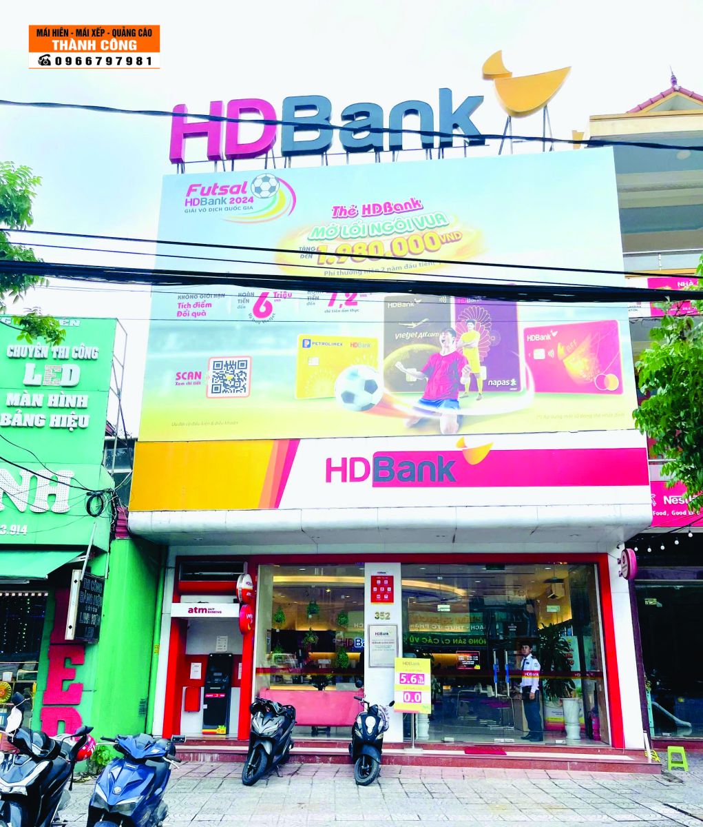 Thi công bảng hiệu cho Ngân hàng HD BANK tại Quảng Bình