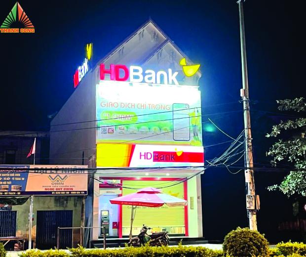 Thi công bảng hiệu cho Ngân hàng HD BANK tại Quảng Bình